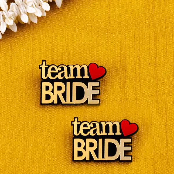 Team Bride Wedding Brooches