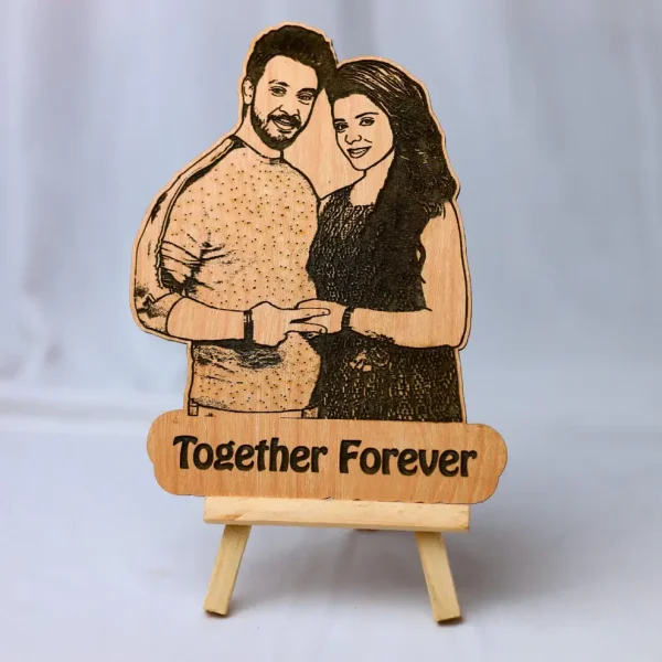 Wooden Cutout Engraved Photo Frame
